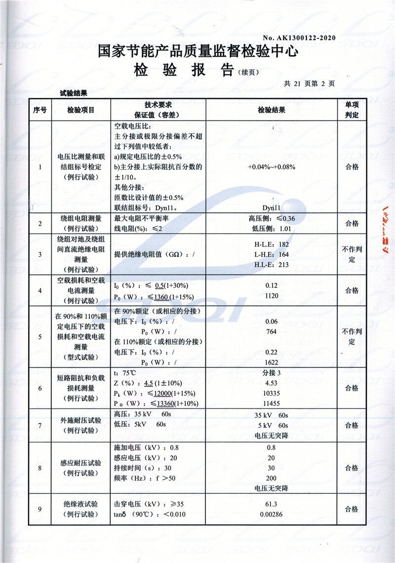 高低压试验报告-S11-1250凭祥凭祥凭祥油浸式变压器-2.jpg